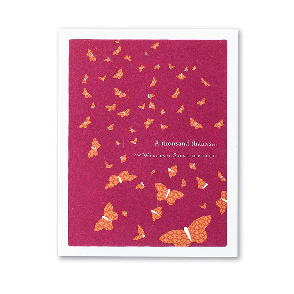 Positively Green, Greeting Card - Appreciation, Gifts, A Thousand Thanks, 91103